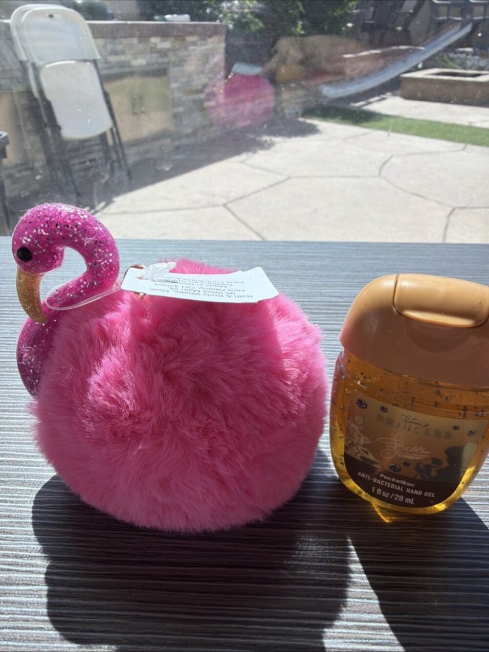 Bath & Body Works  Flamingo PocketBac Sanitizer Holder W/Hand Sanitizer